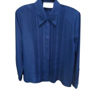 Vintage Claudia Richards Blue Button Up Size 8